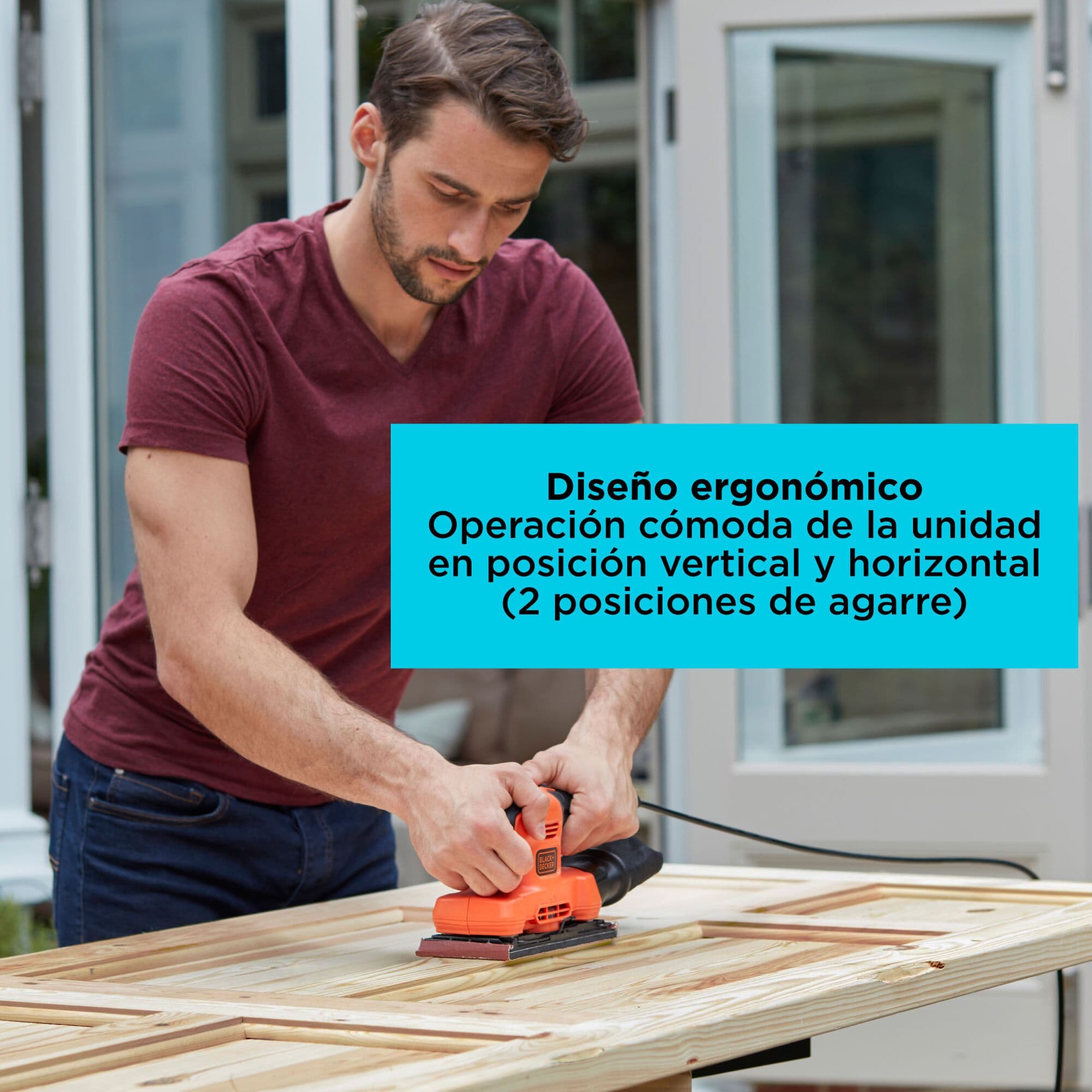 LIJADORA ORBITAL 1/3 220W BLACK+DECKER - imagen 2