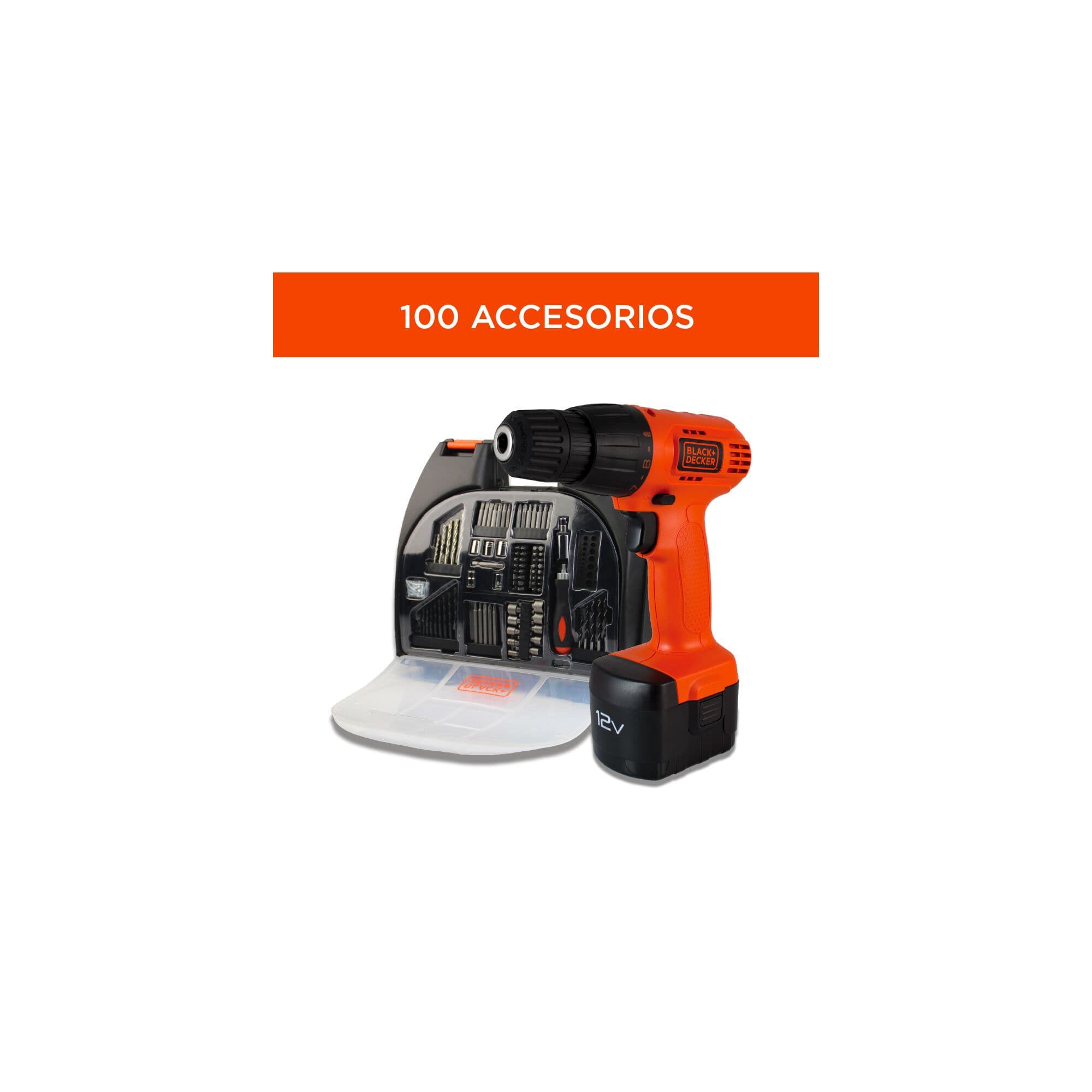 TALADRO ELÉCTRICO INALÁMBRICO 550RPM 12V BLACK+DECKER - imagen 2