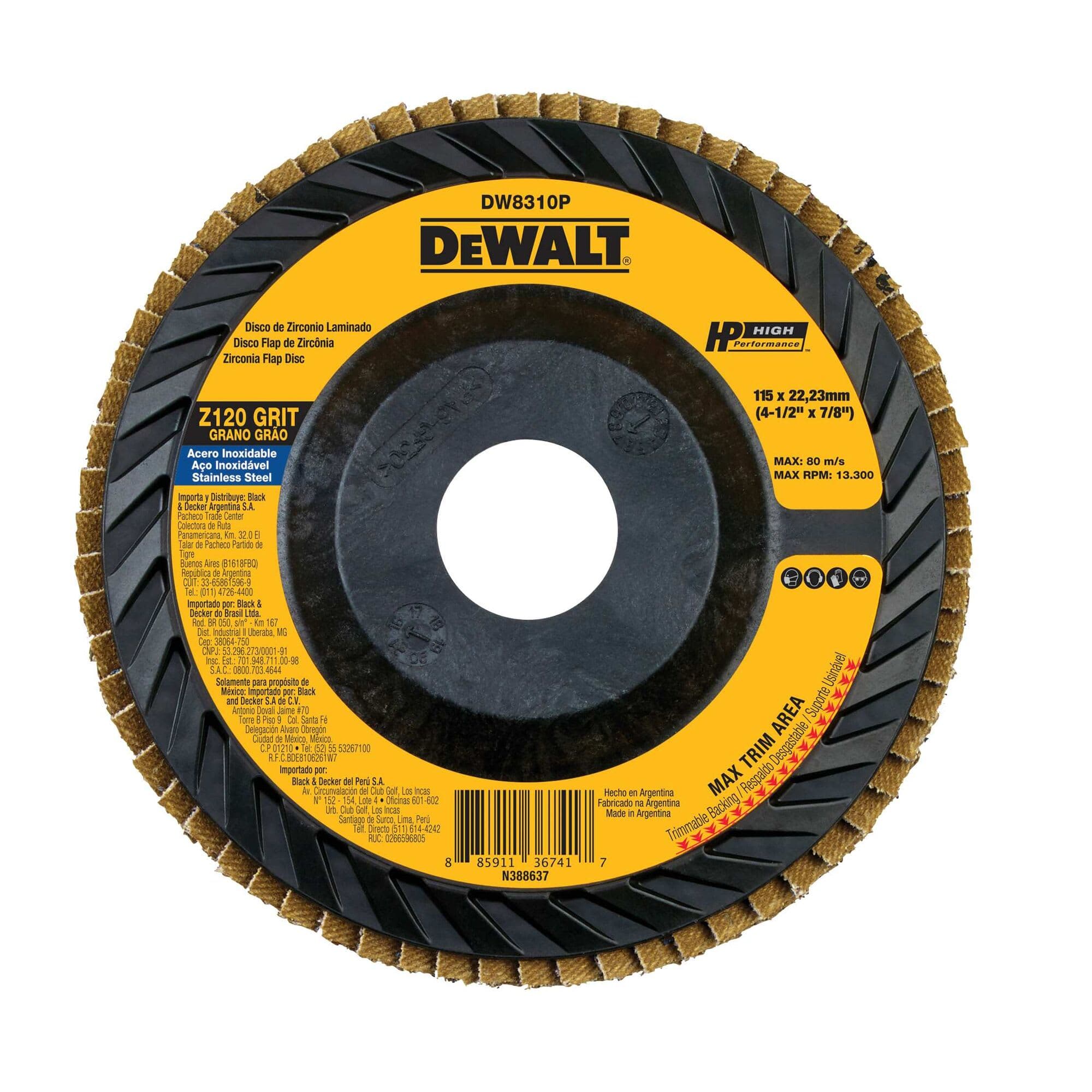 Flap Zirconio - Base Polimero DEWALT