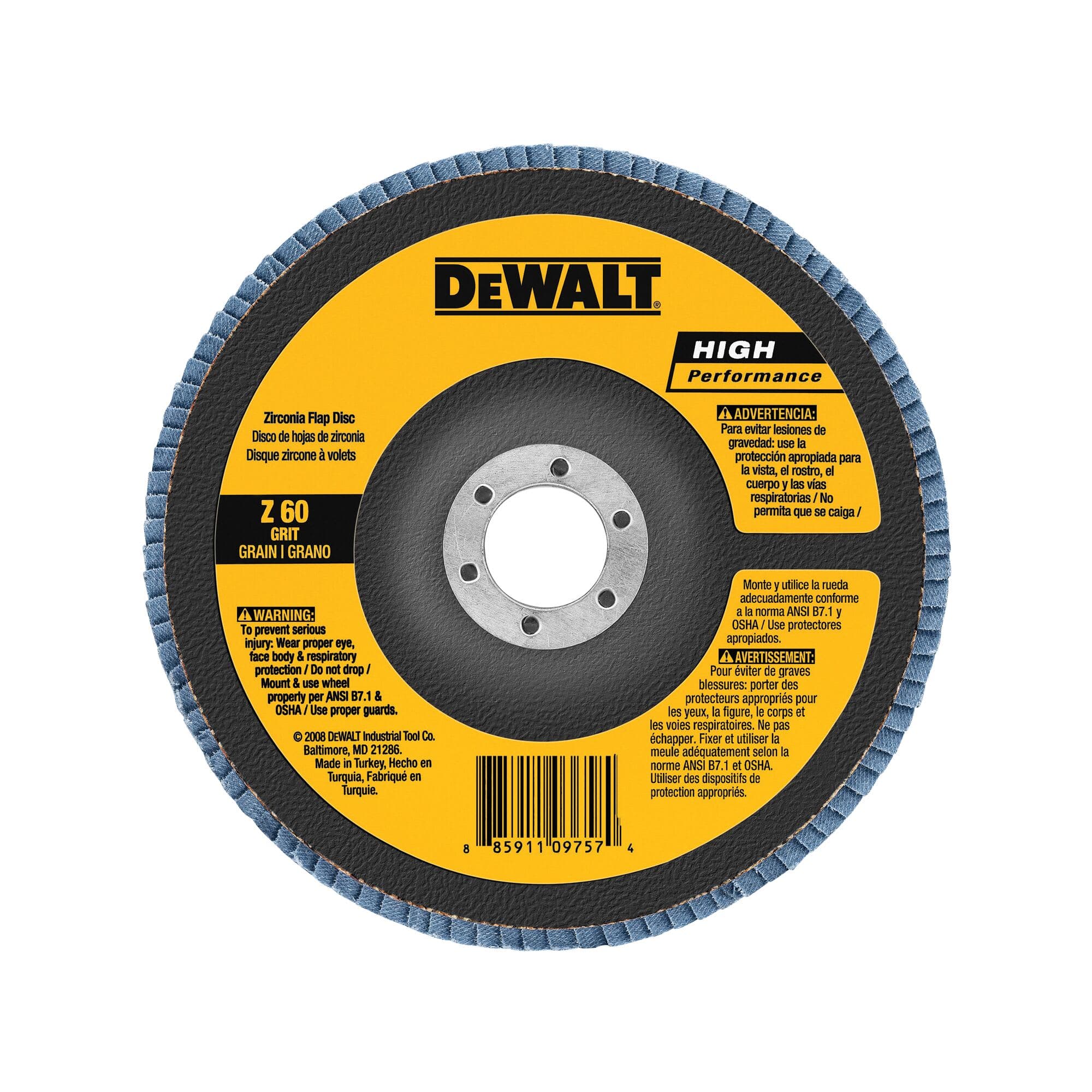 Flap Zirconio - Base Fibra DEWALT