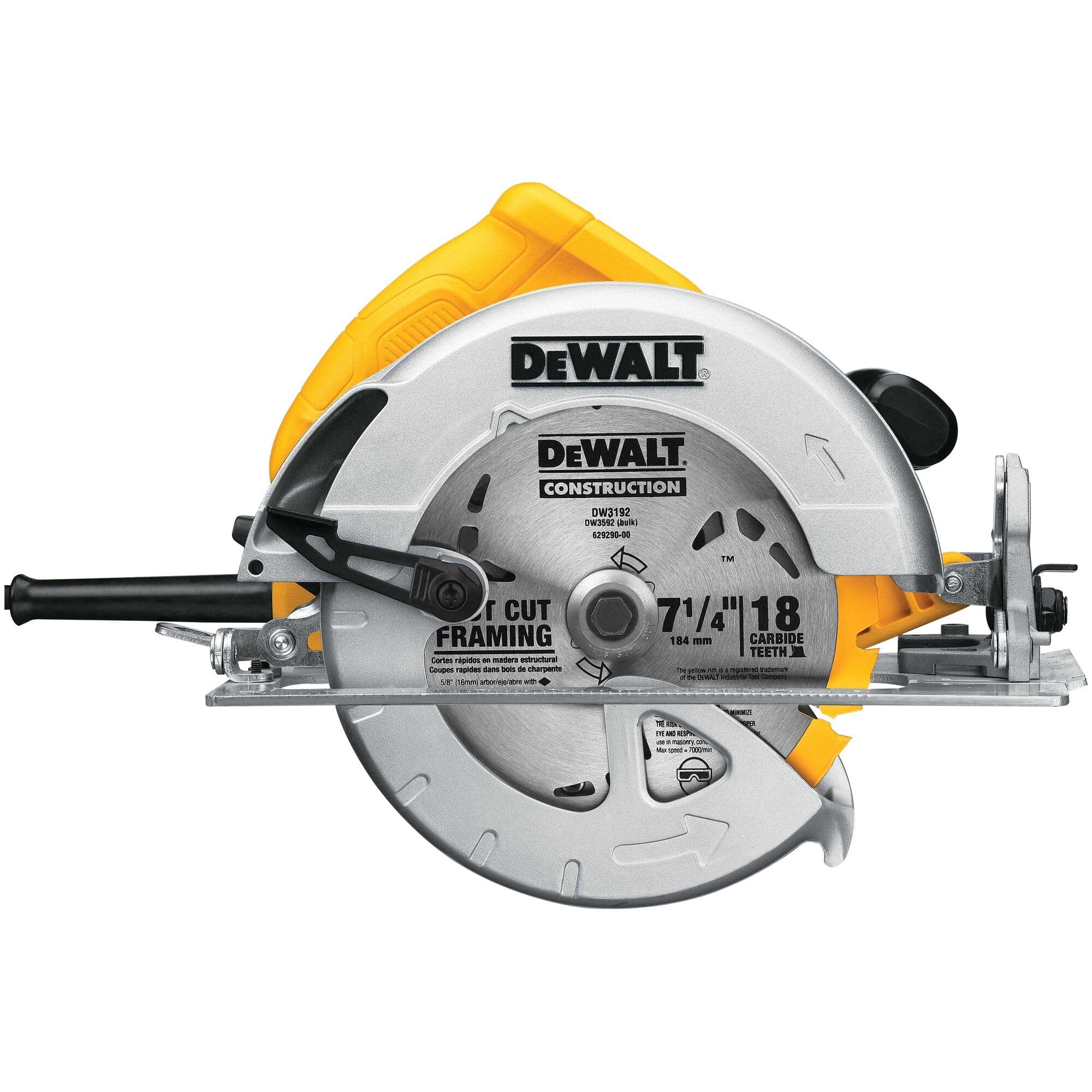 Sierra circular eléctrica de 7-1/4" @ 185mm DEWALT
