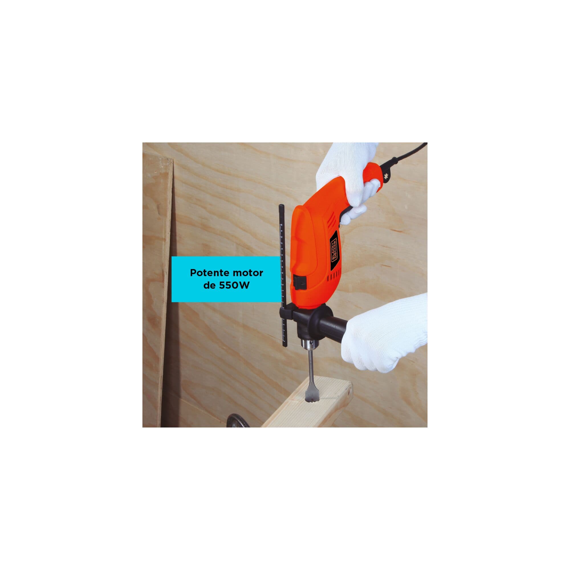 TALADRO PERCUTOR 550W 13MM BLACK + DECKER - imagen 2