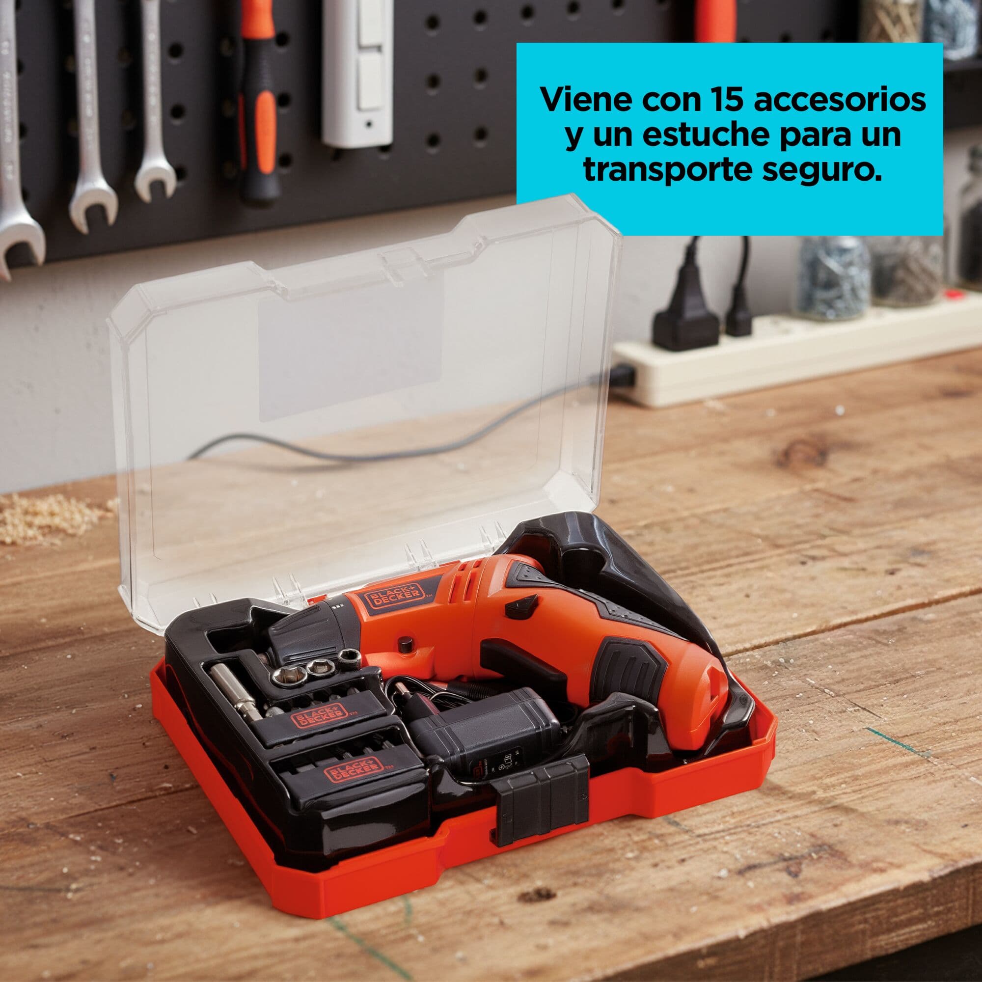 MINI ATORNILLADOR 4.8V + 15 ACCESORIOS BLACK + DECKER - imagen 2