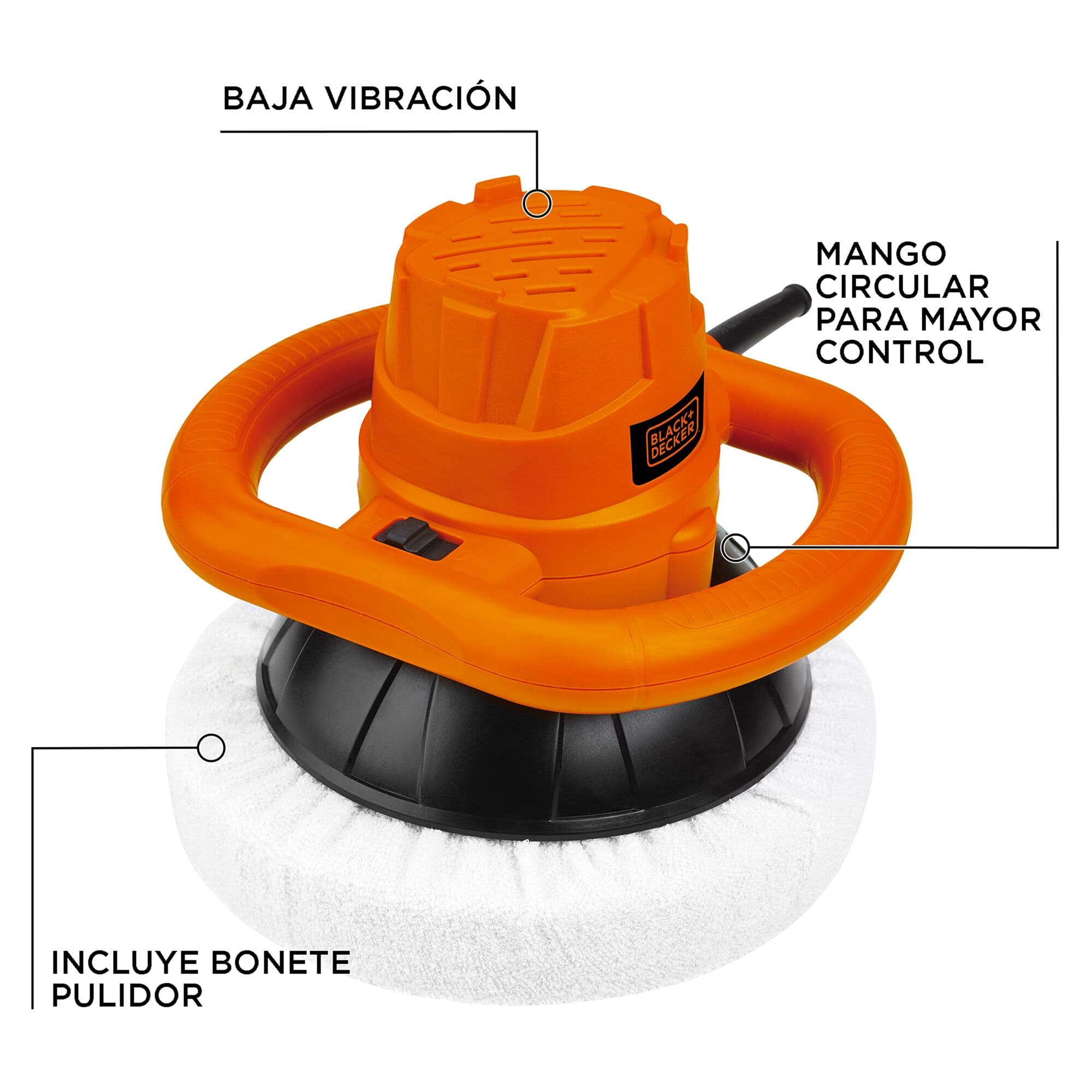 LUSTRADORA ROTO ORBITAL 240MM 120W BLACK+DECKER - imagen 3