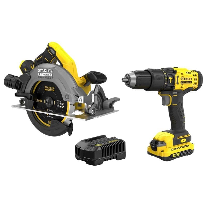 KIT TALADRO PERCUTOR + SIERRA CIRCULAR 20V STANLEY