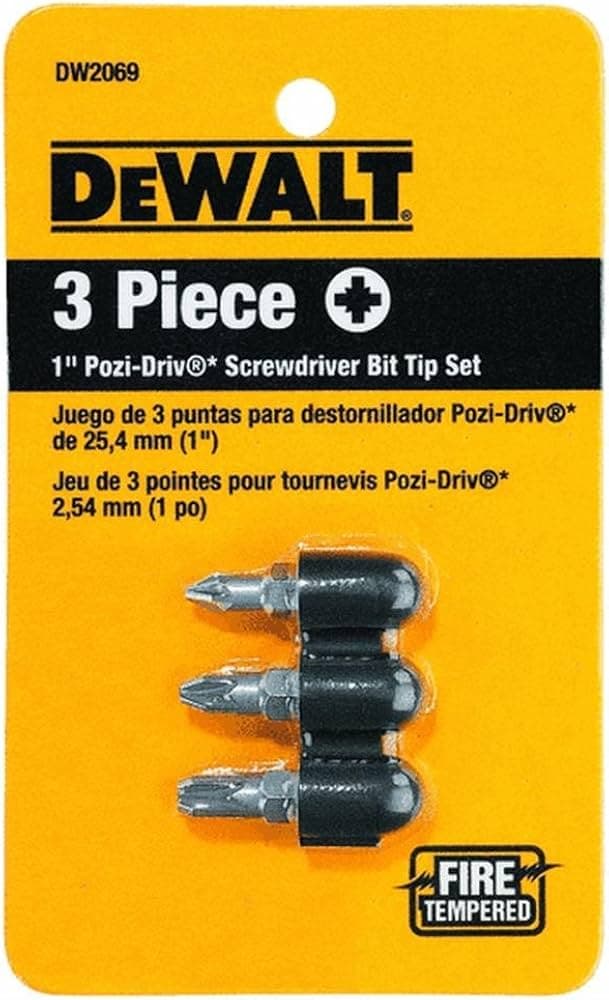 SET 3 PUNTAS POZI-DRIV 1" (25.4MM) DEWALT
