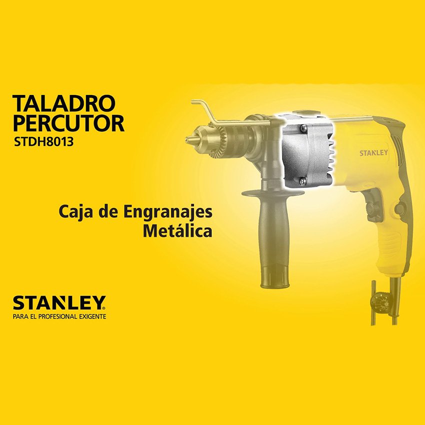 Taladro percutor stanley stdh8013 1/2 800w + amoladora 750w STANLEY